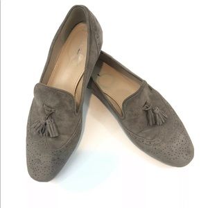 J Crew Georgie Gray Tassel Oxford Loafers Sz 8